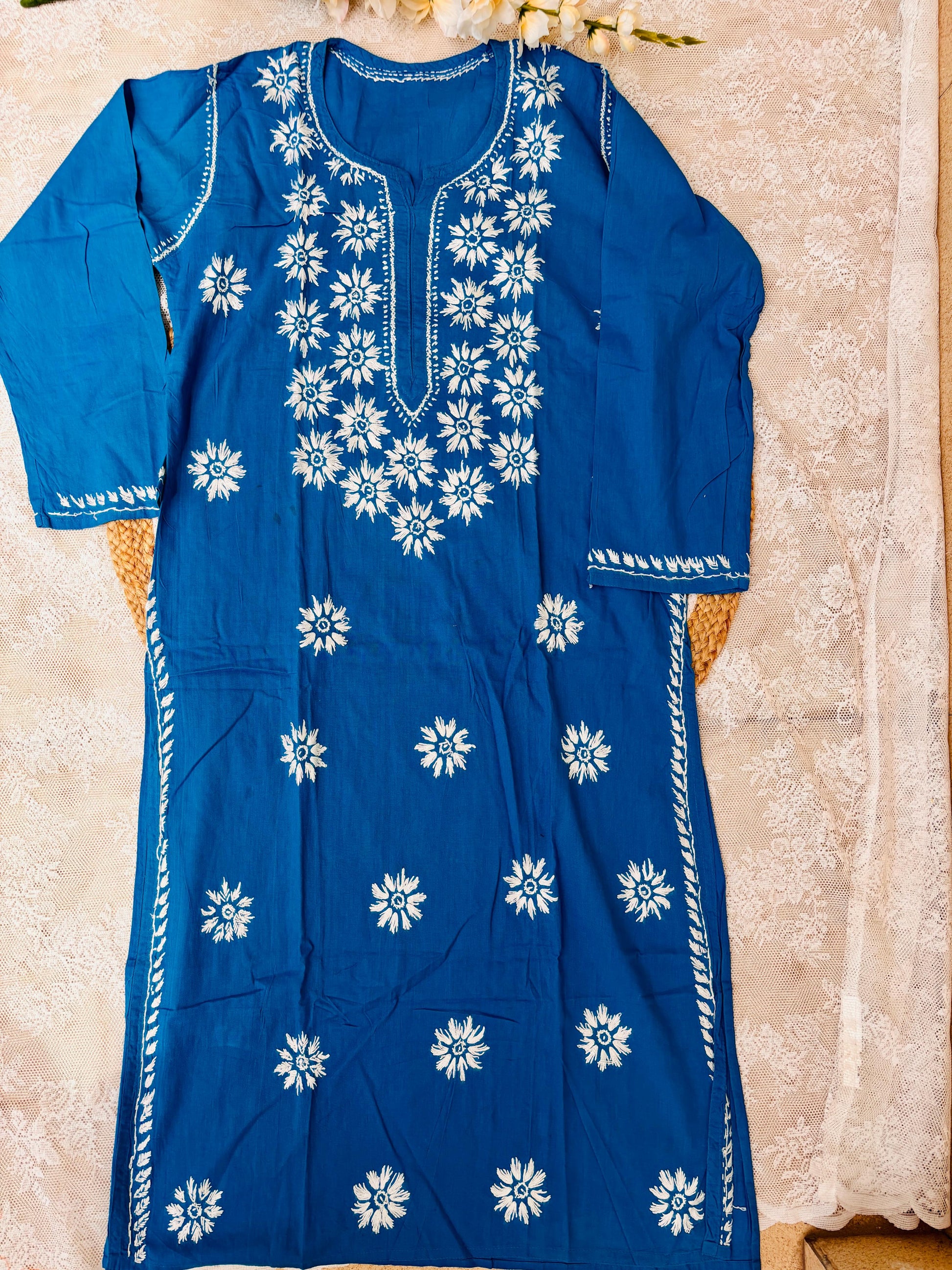 Blue Lucknowi Kurta