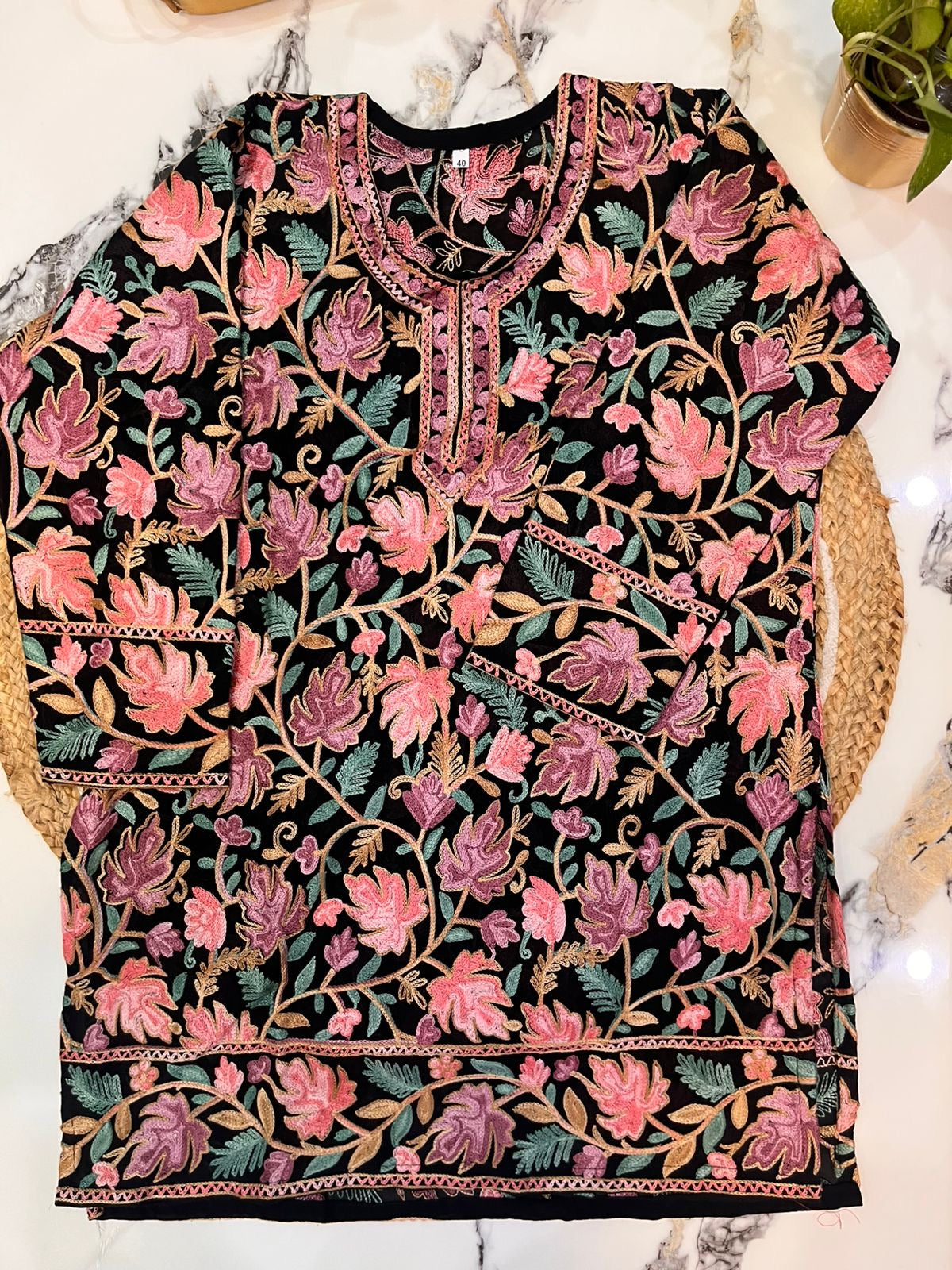 Kashmiri Georgette Short Kurta