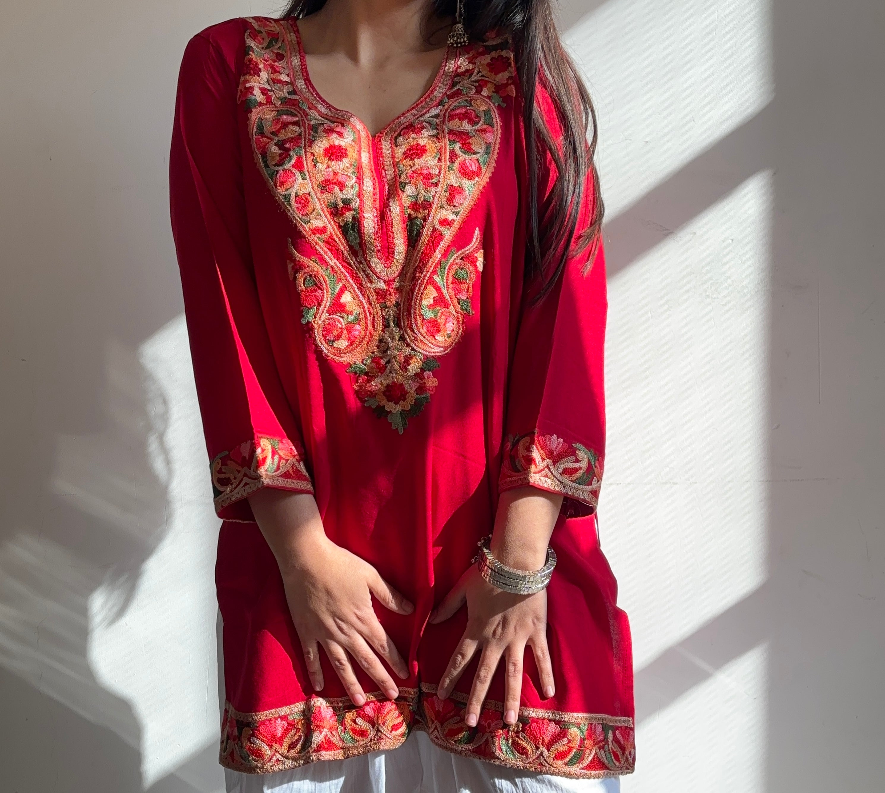 The Afreen Kashmiri Woolen Short Kurta