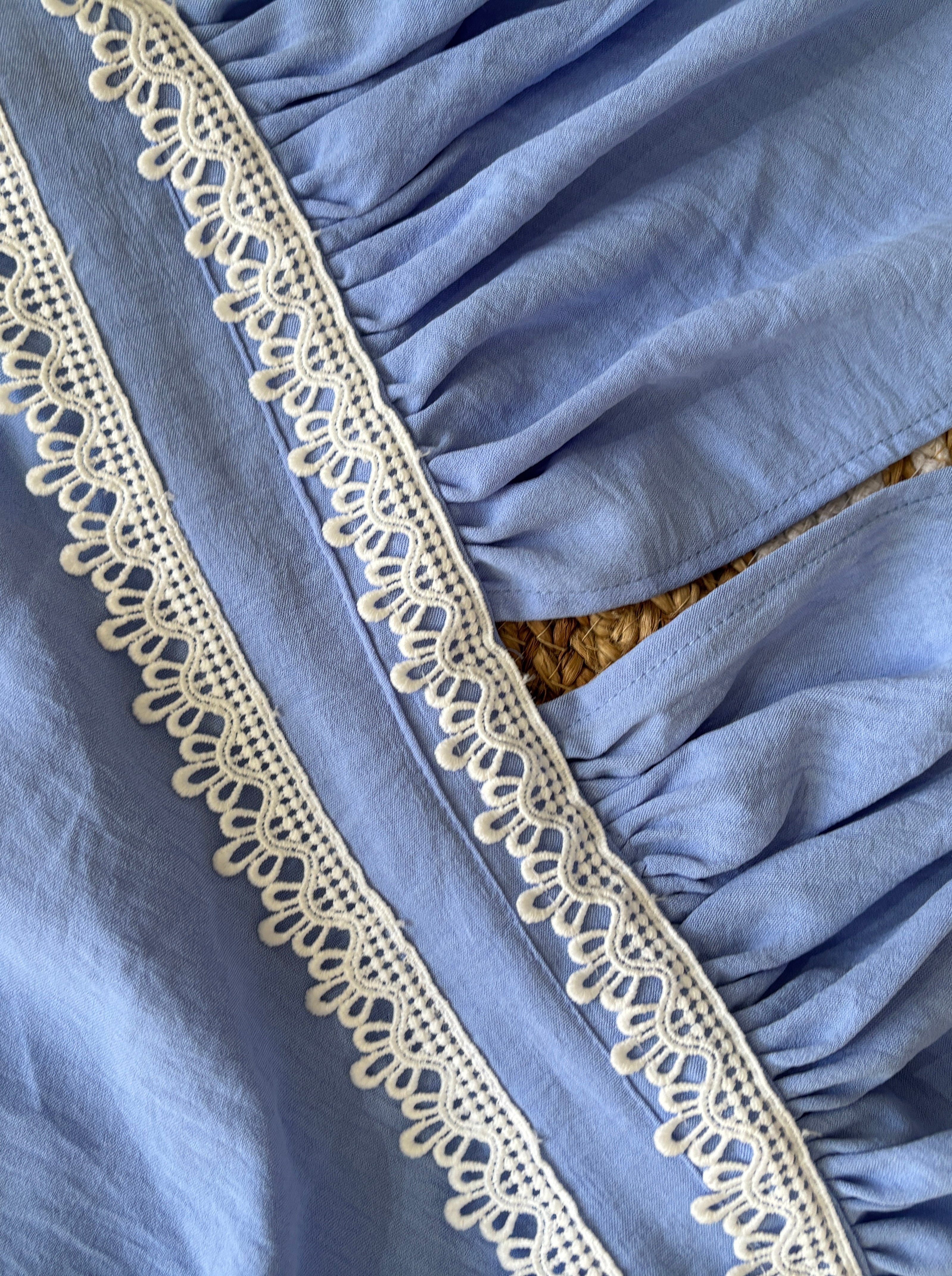 Dreamy Light Blue Halter-Neck Backless Dress