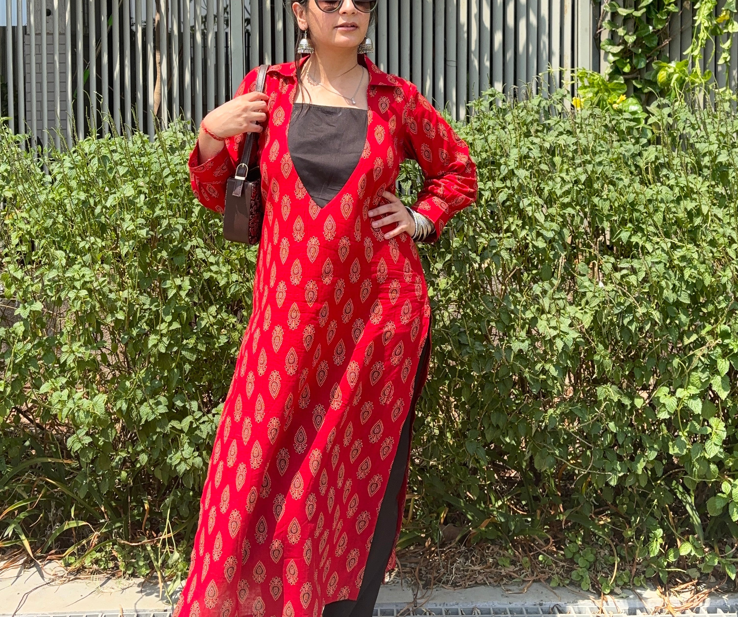 The Hot Lady Ajrakh Cotton Kurti