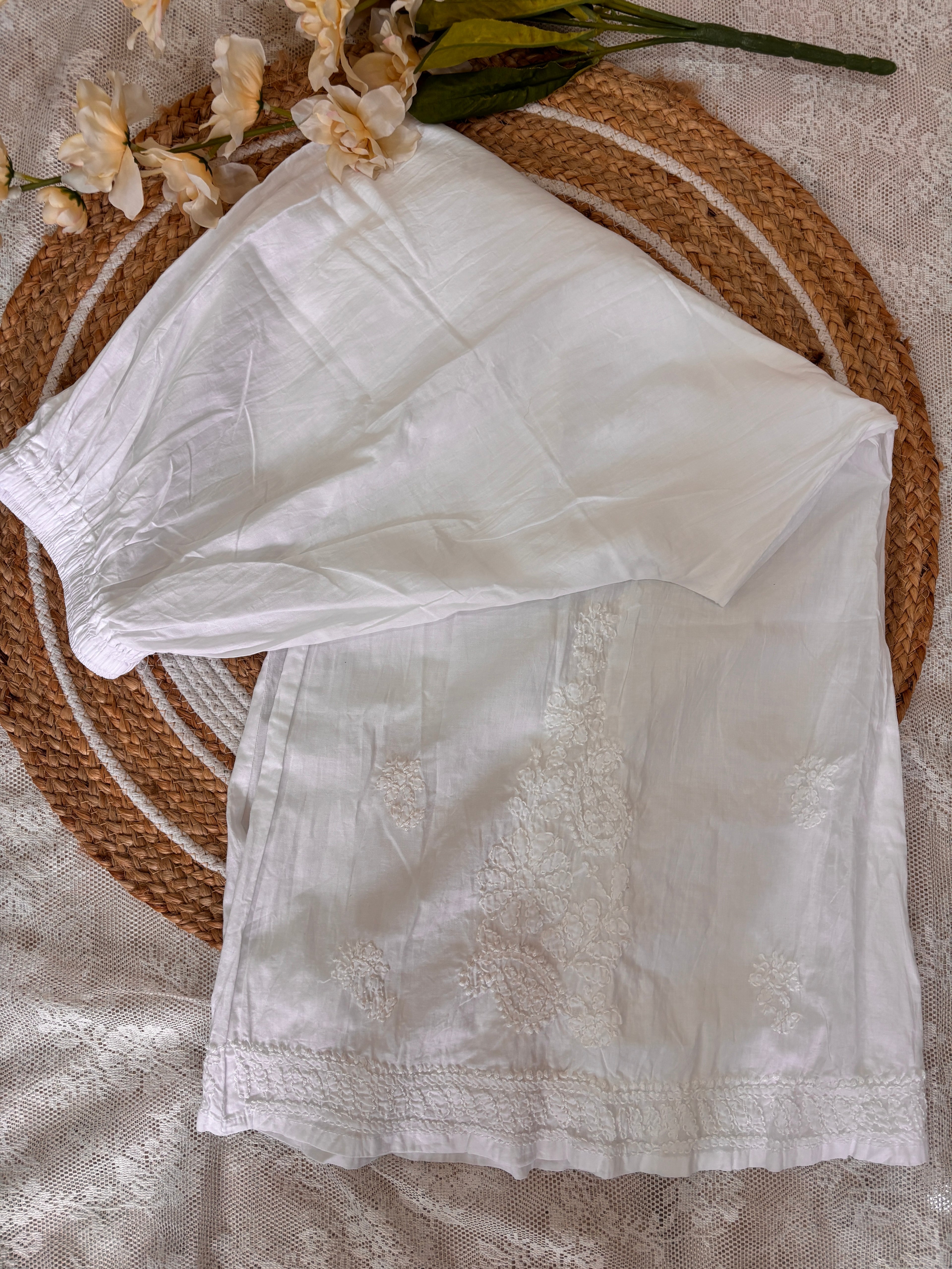 Pure Cotton Chikankari Palazzo