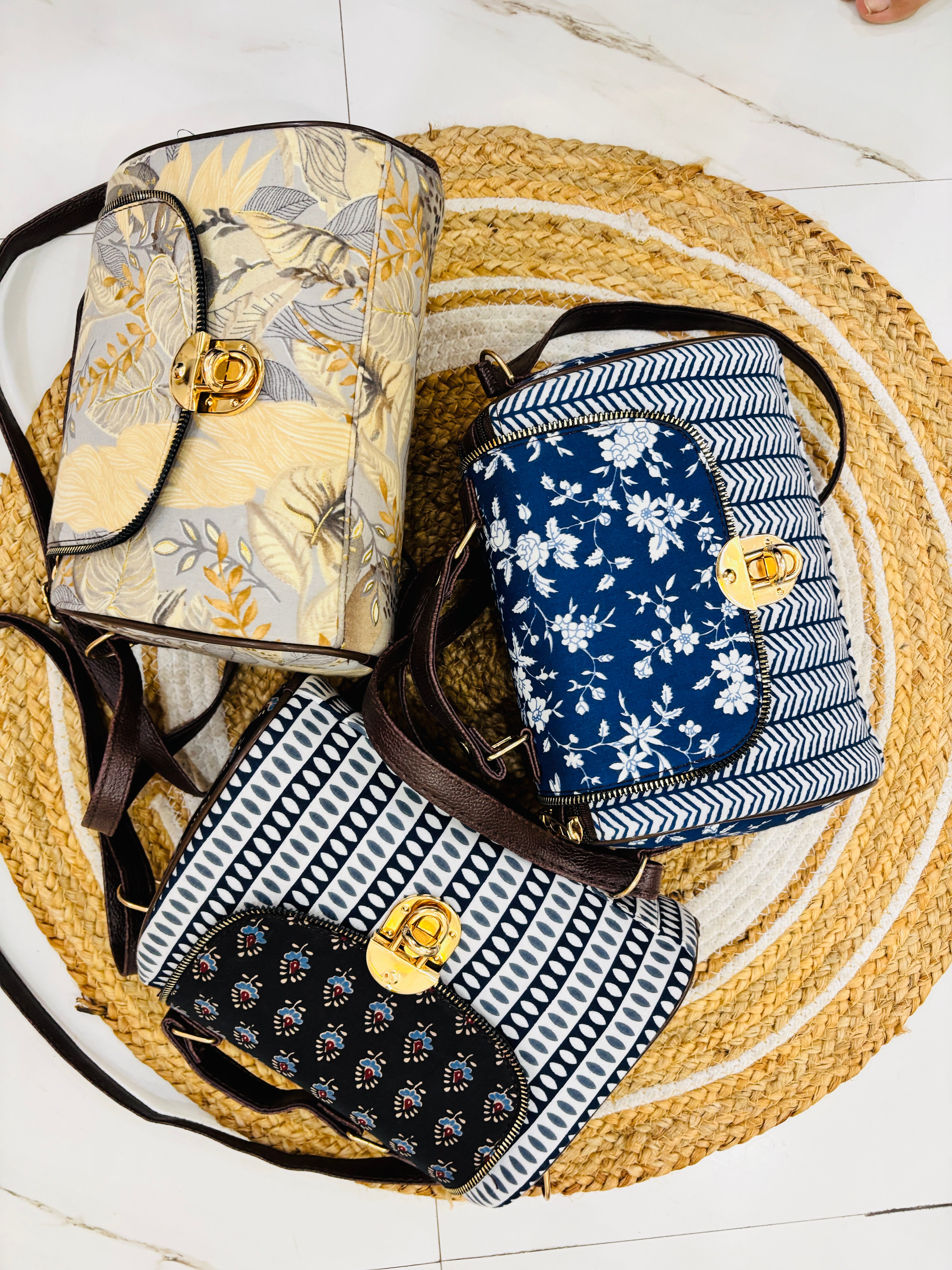 Ajrakh Print Jaipuri Handbags