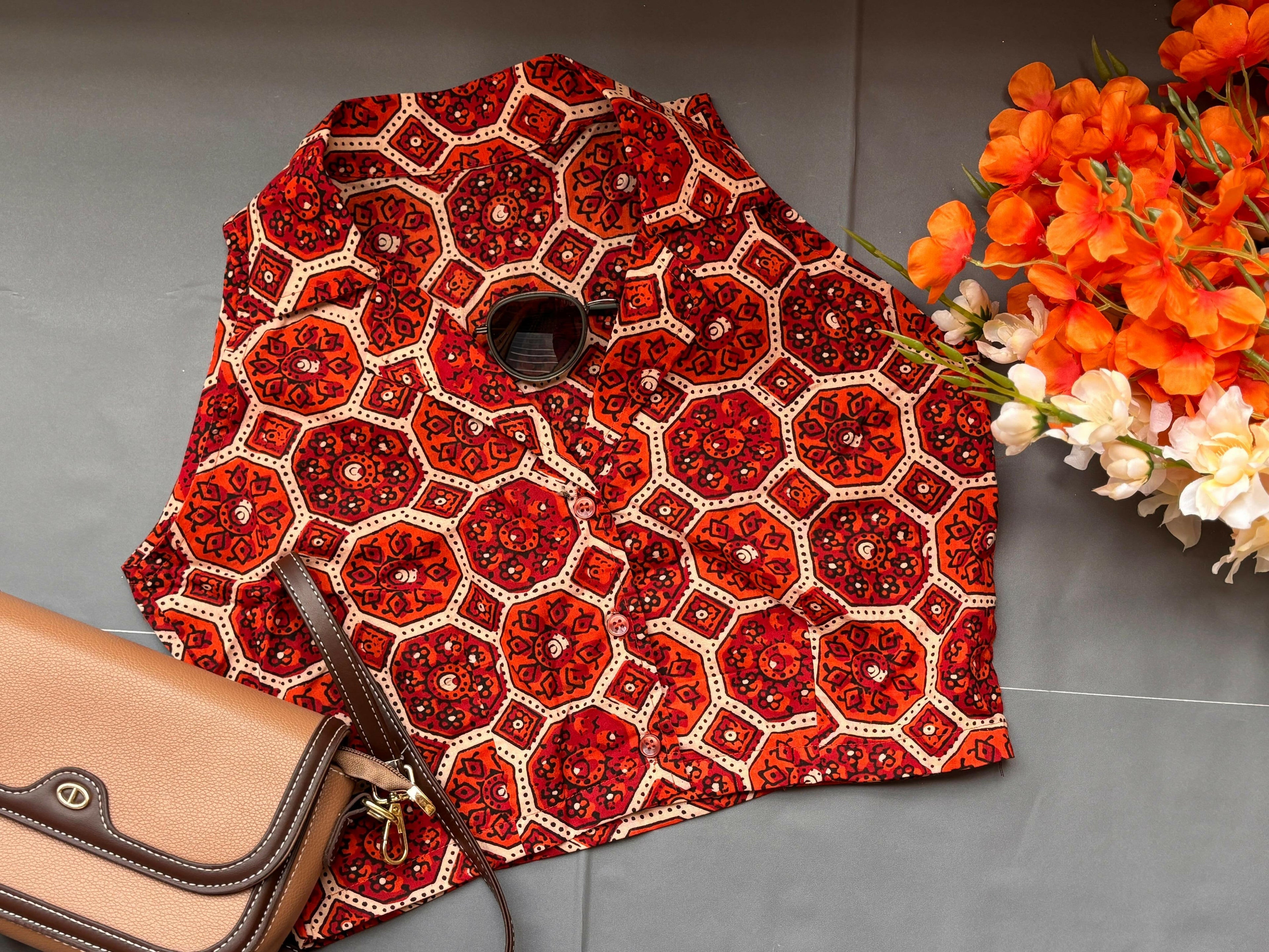 Multicoloured Crop Top & Pants Coord Set.