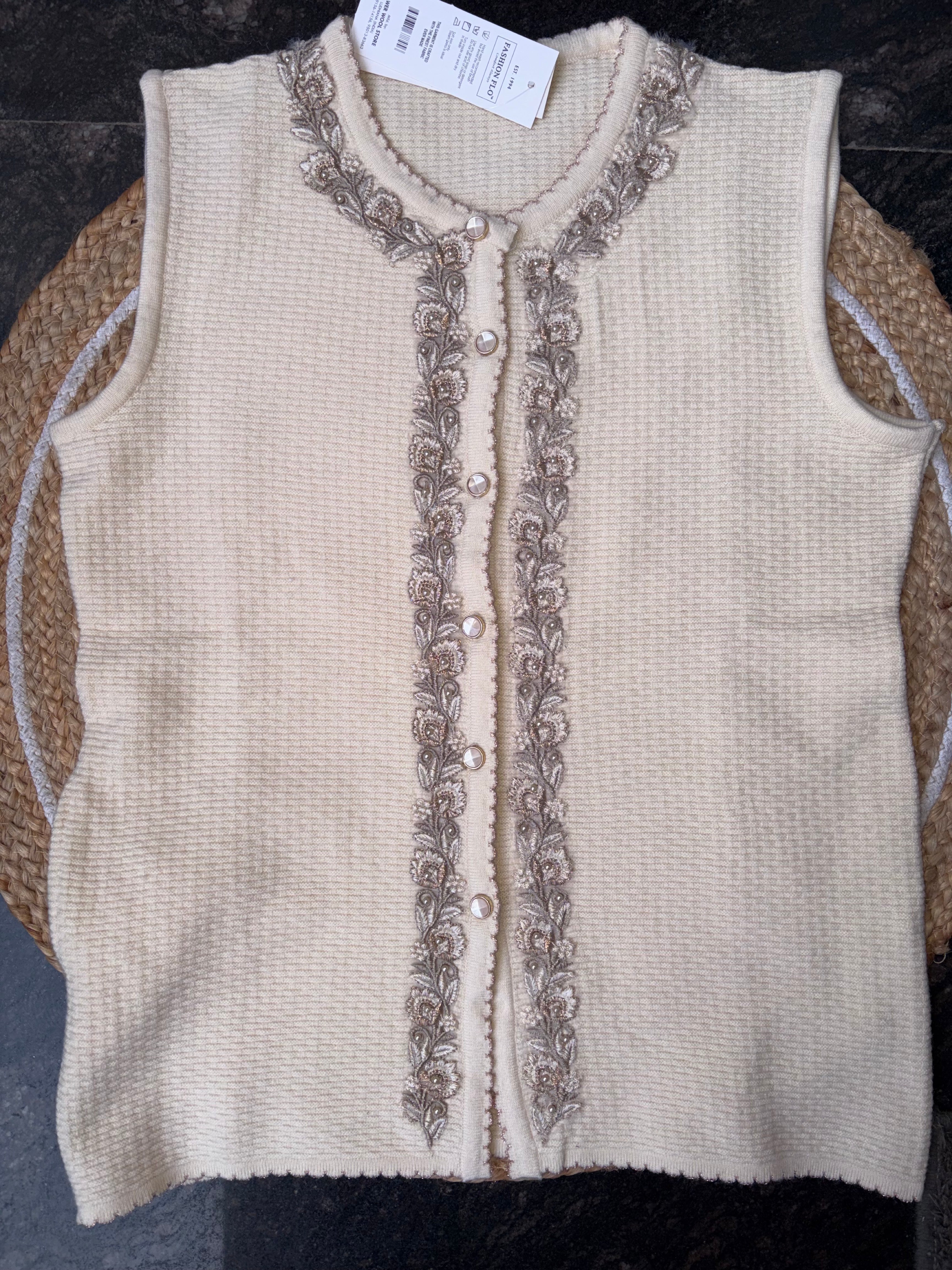 Cute Embroidered Half Sweaters