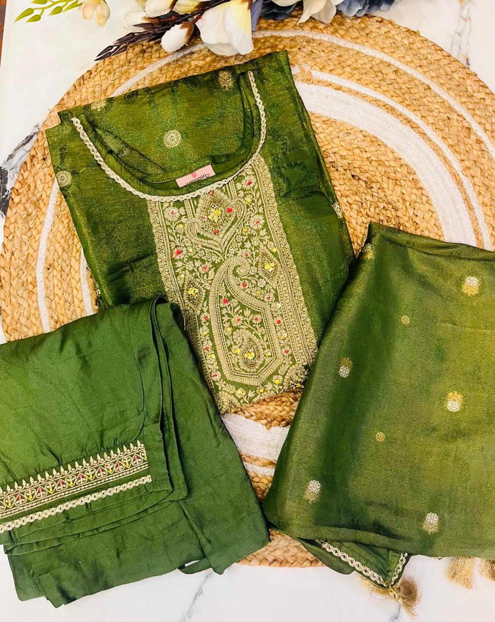 Shimmer Embellished Party Wear Suit