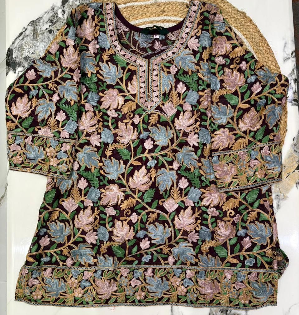Kashmiri Georgette Short Kurta