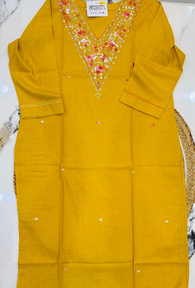 Cotton Embroidered Chic Kurta