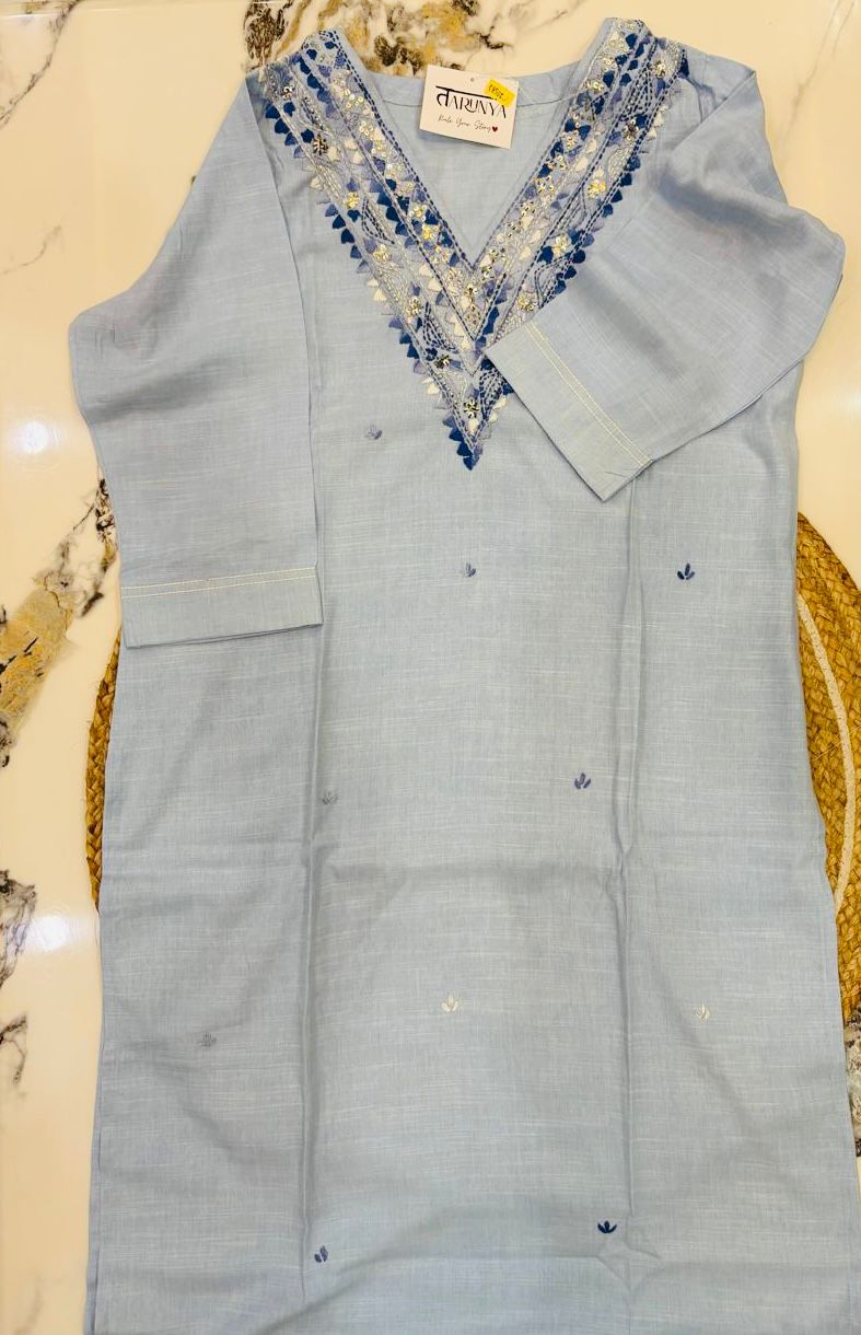 Cotton Embroidered Chic Kurta