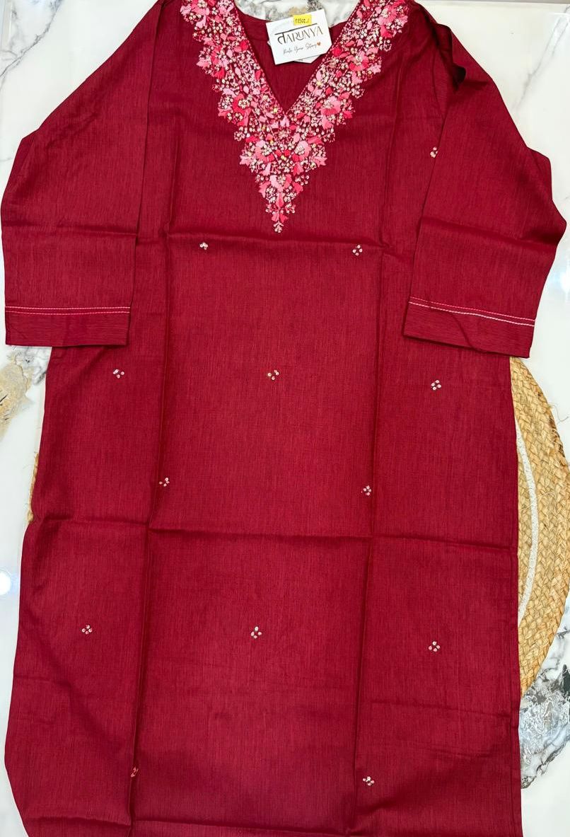 Cotton Embroidered Chic Kurta