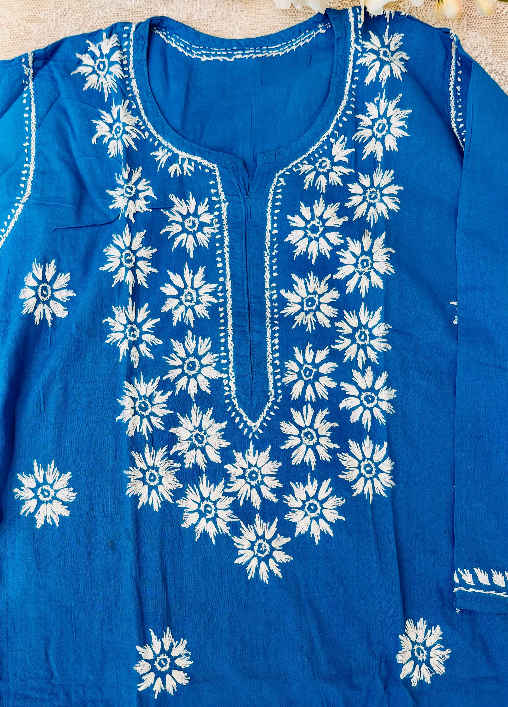 Blue Lucknowi Kurta