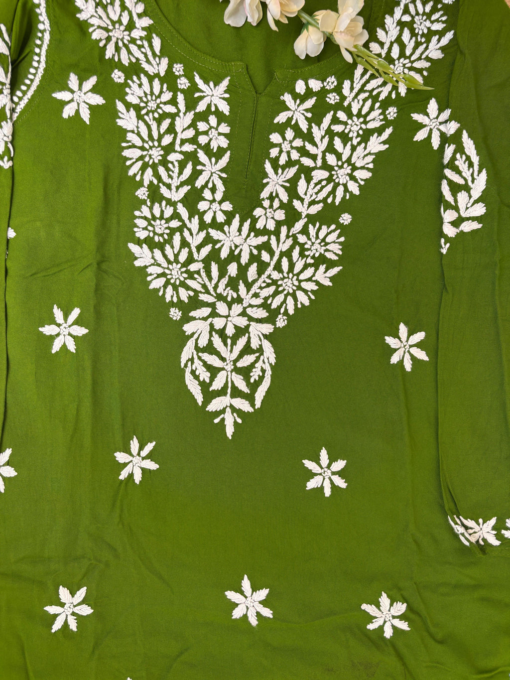 mehndi green kurta
