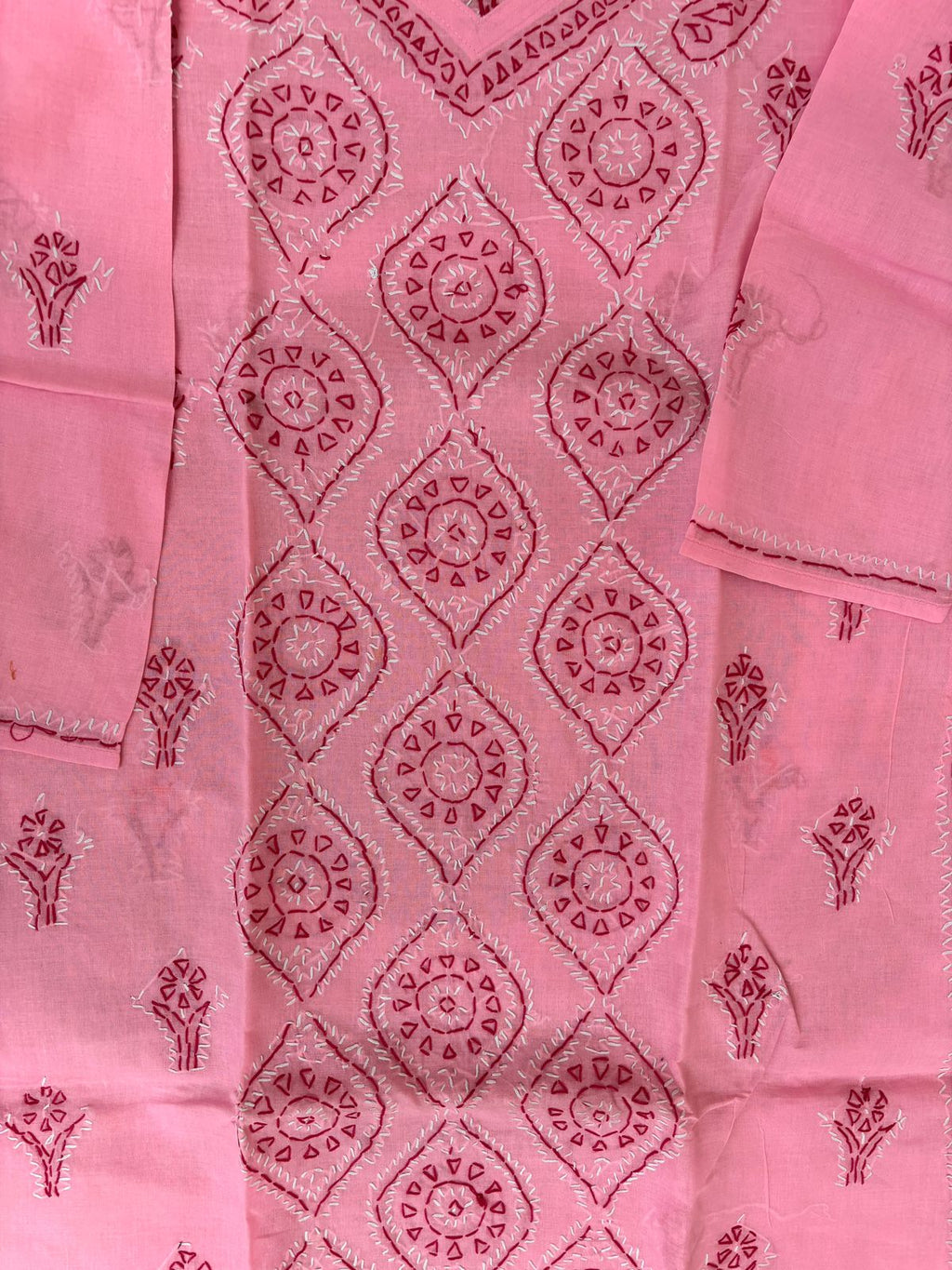 Pink on Pink Lucknowi Embroidered Kurta