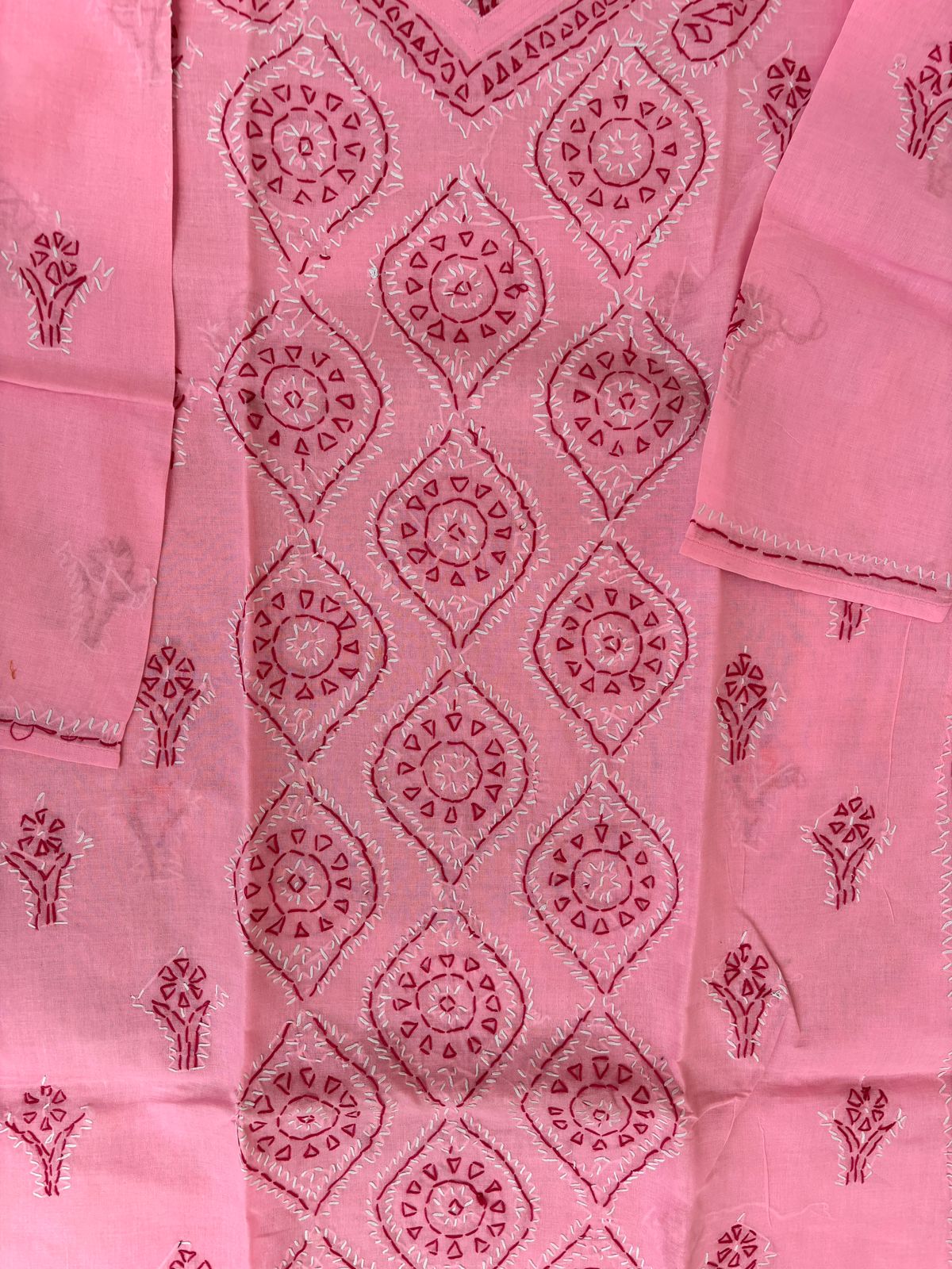 Pink on Pink Lucknowi Embroidered Kurta