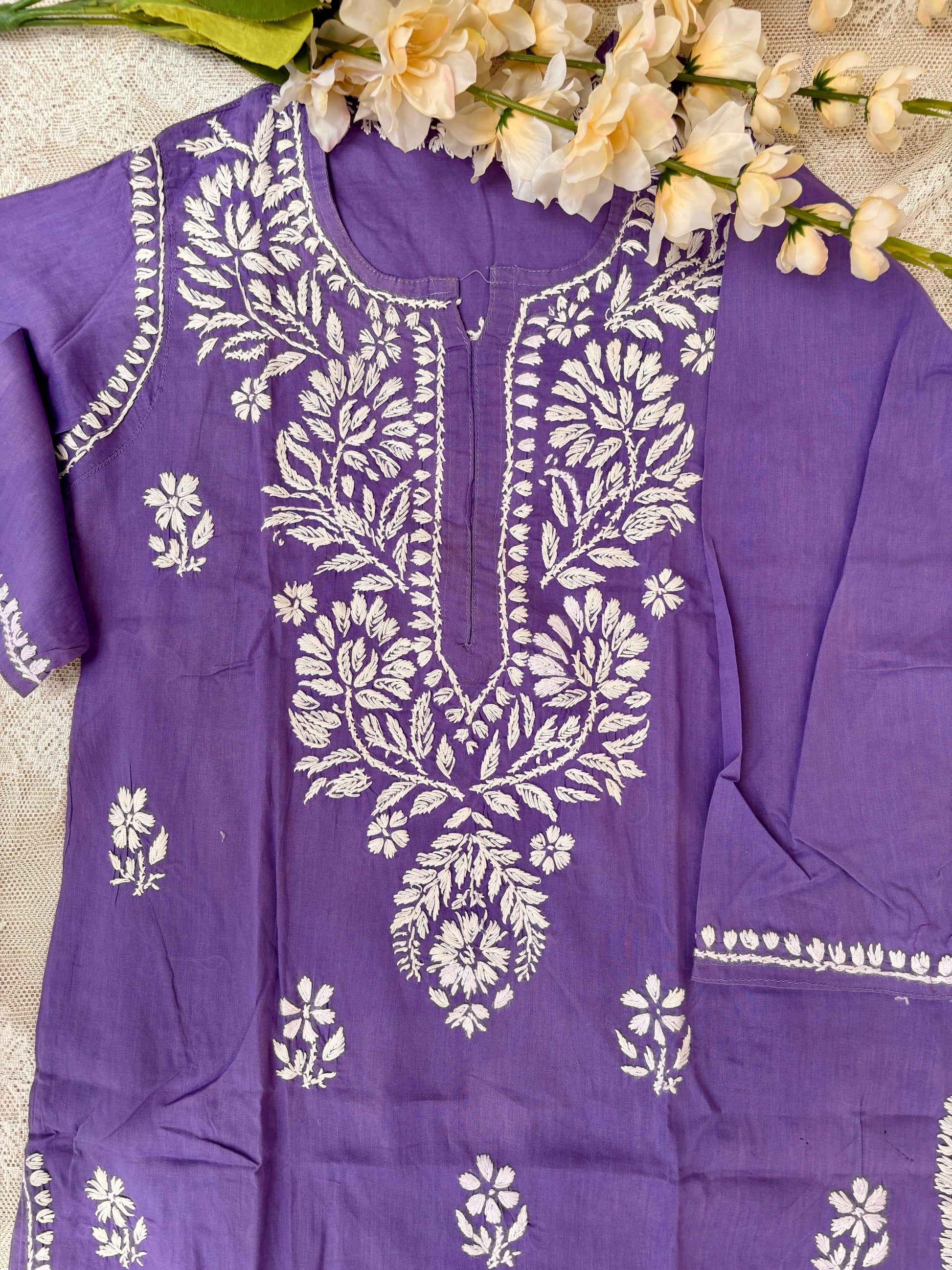Purple Lucknowi Kurta