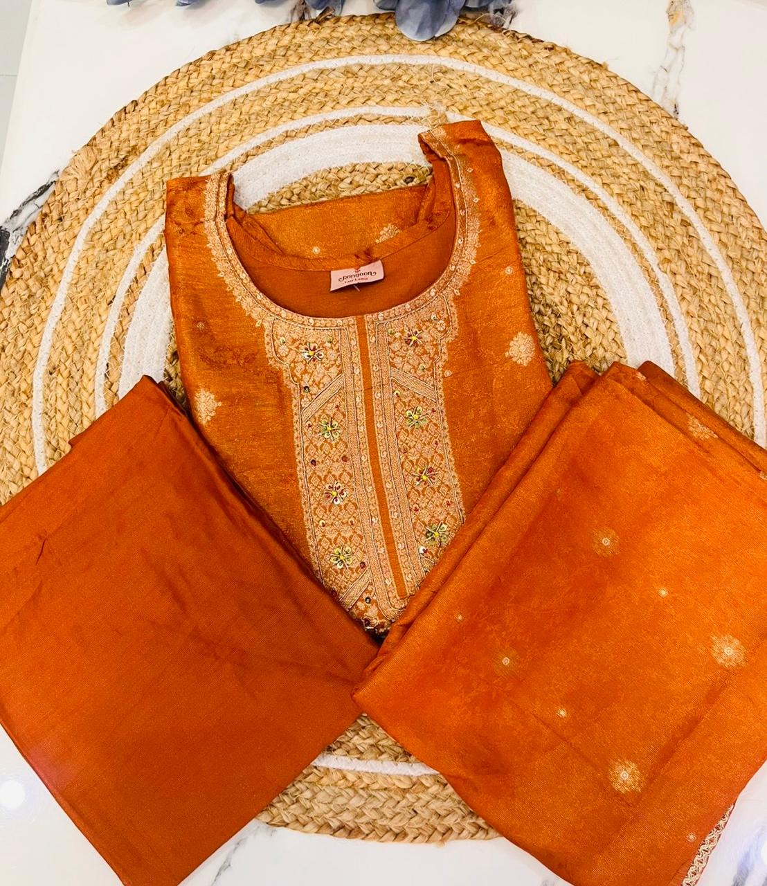 Shimmer Embellished Party Wear Suit