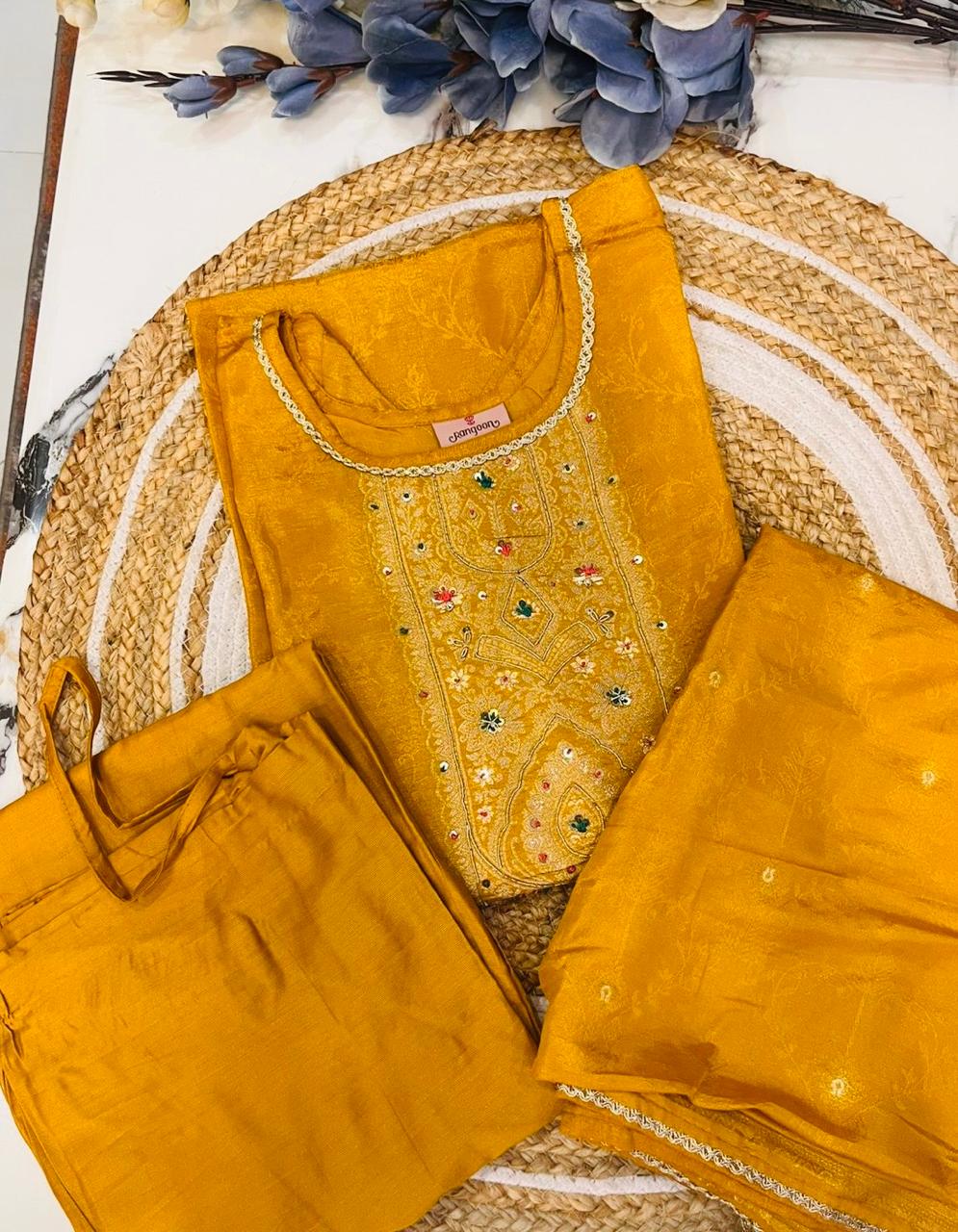 Shimmer Embellished Party Wear Suit